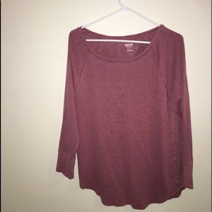 Mossimo long sleeve maroon t-shirt.